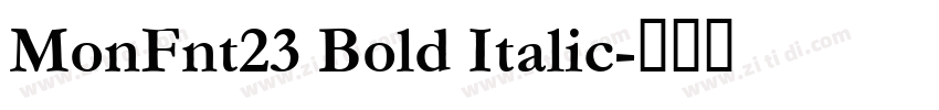 MonFnt23 Bold Italic字体转换